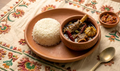 Champaran Mutton Curry With Rice Thali | Meat Bhaat