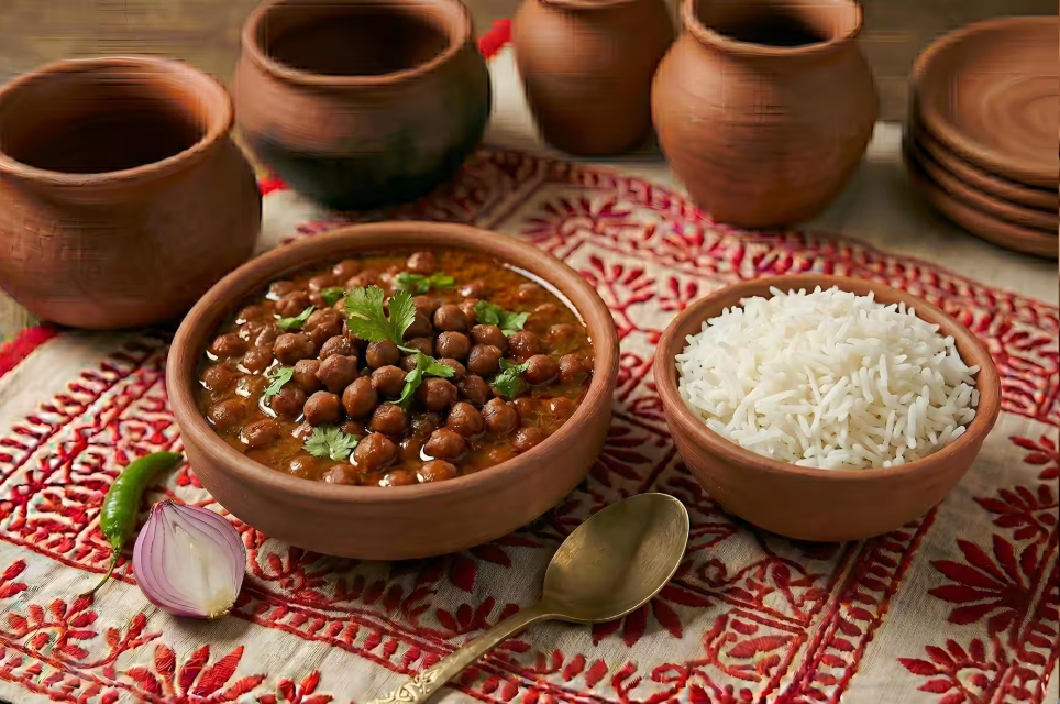 Pahuna Chana Ghughni Thali