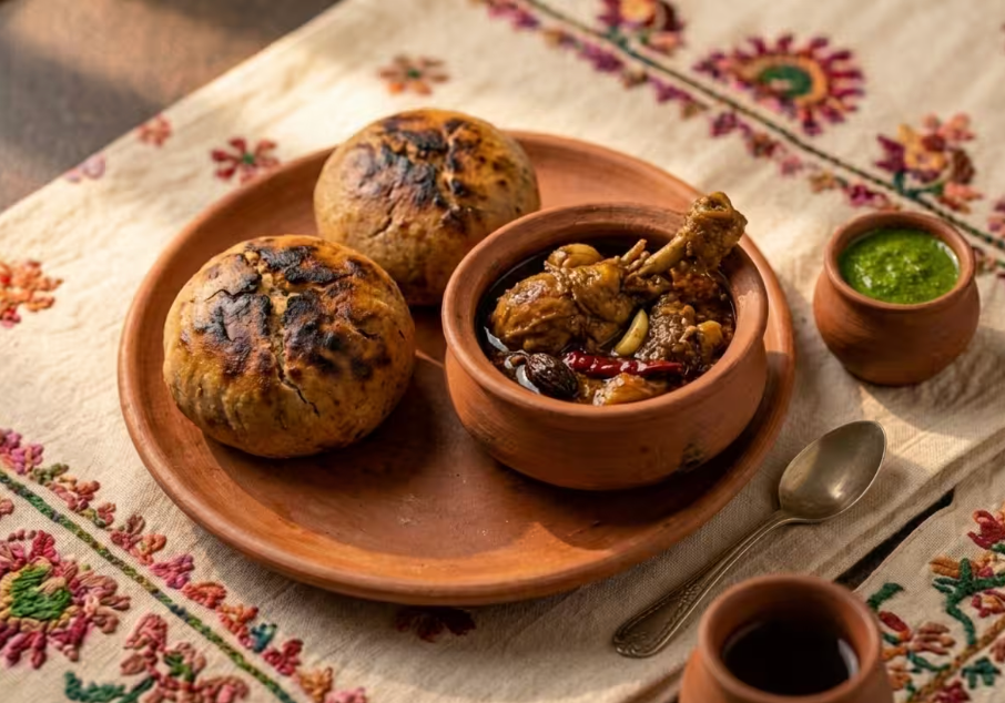Litti + Bihari Chicken Curry [2+2 Pieces]
